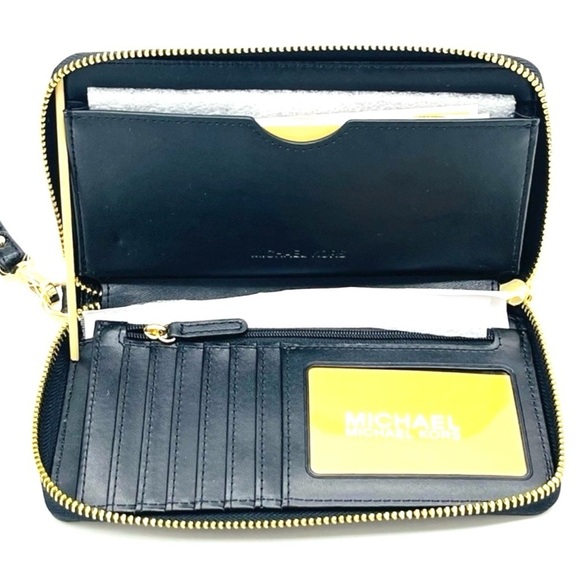 Michael Kors Medium Jaycee Backpack & MF Phone Case Wallet Black Leather Black - Picture 10 of 11